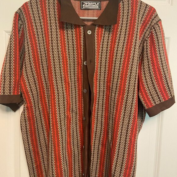 Men's Retro Short Sleeved Knit Shirt - Picture 1 of 5
